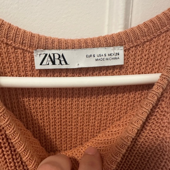 Zara crochet Burnt Orange Knit Tank Top Size Small Women’s - Picture 9 of 10